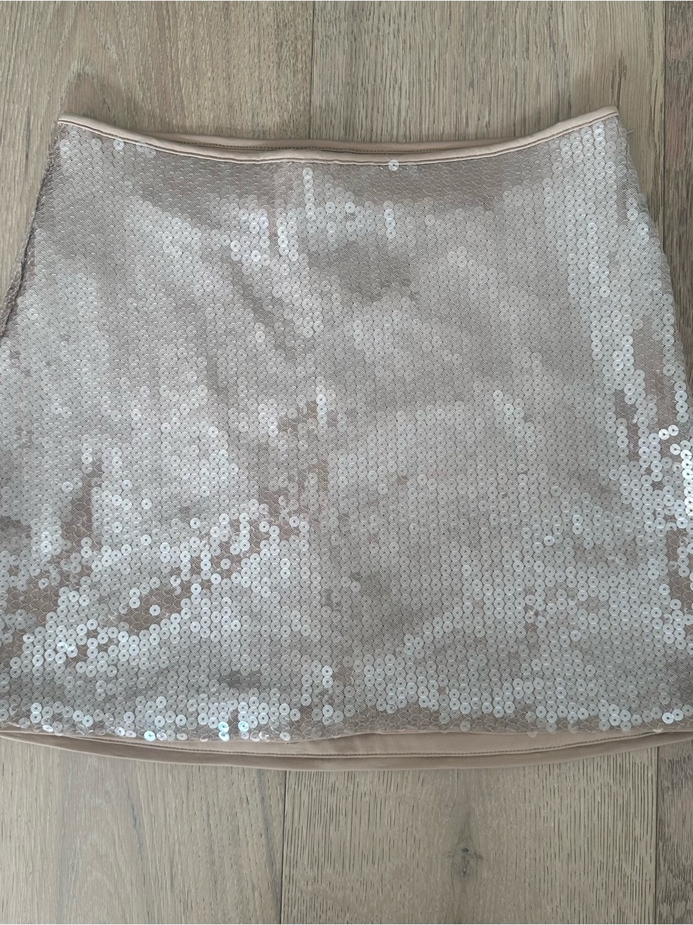 Abercrombie & Fitch Sequin Mini Skort Nude Small